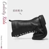 Martens, высокие сапоги, демисезонные ботинки, зимний черный наряд маленькой принцессы, из натуральной кожи, 2020