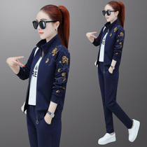 Leisure sports suit women Spring and Autumn 2020 new two pieces fashion loose Korean sweatsuit three pieces tide