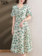 四十岁妈妈气质连衣裙夏天新款中年女装遮肚子中老年夏季裙子洋气