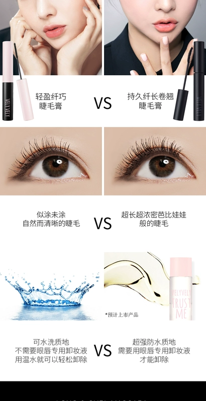 Hàn Quốc VELY VELY mascara uốn dài lâu không thấm nước không nở dày tự nhiên lâu trôi - Kem Mascara / Revitalash