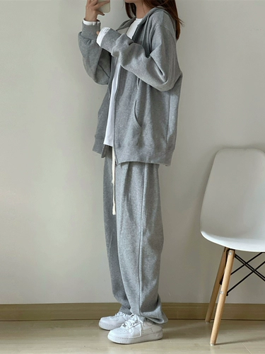 Толстовка с капюшоном, комплект, модный спортивный костюм для школьников, по фигуре, в корейском стиле, популярно в интернете