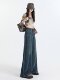 Vintage High-Waisted Wide-Leg Jeans for Women 2025 New Autumn and Winter Casual Loose Slimming Straight-Leg Flared Pants Floor-Length