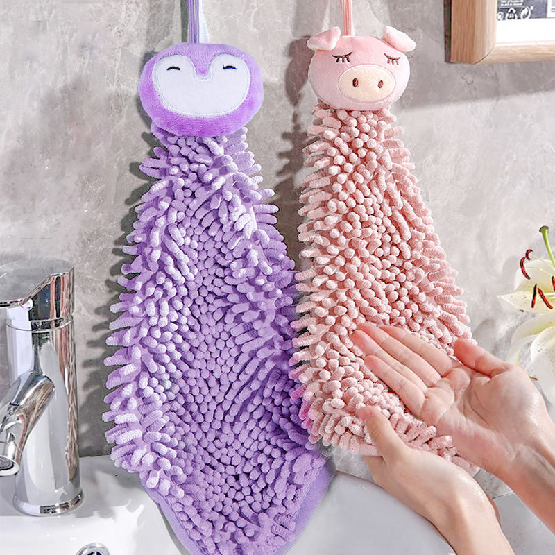 Day Style Cartoon Thickening Cedar Rubbing burnemy Hanging Purple Kitchen Make-up Room Fast Water Suction Speed Dry Scarves