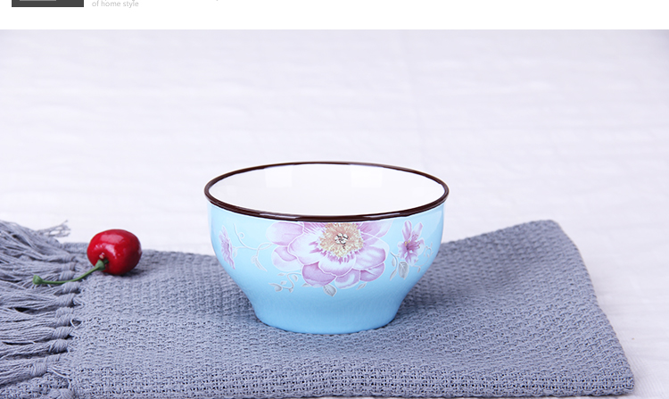 Sản phẩm mới đặc biệt hộ gia đình Nhật Bản Jingdezhen bộ đồ ăn bằng gốm sứ ăn tối bát nhỏ màu không độc hại sáng tạo bát cơm đỏ dĩa