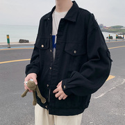 Ins mùa thu hong Kông gió đen nam denim jacket bf hip-hop Harajuku gió Hàn Quốc phiên bản của xu hướng loose-fitting 100 áo khoác thủy triều.