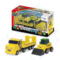 South Korea direct mail 1-5 year old boy car model tayo small bus combination engineering vehicle bulldozer simulation toy