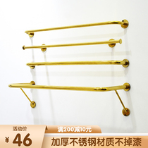 Clothing store display rack on the wall hanging womens store clothes rack Wedding wall shelf gold side hanging clothes rod