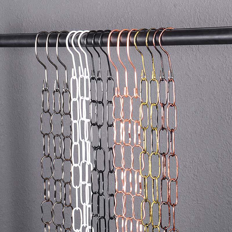 Clothing store hanging clothes iron chain set with hyperlink display rack hanger extension hook hanger retro