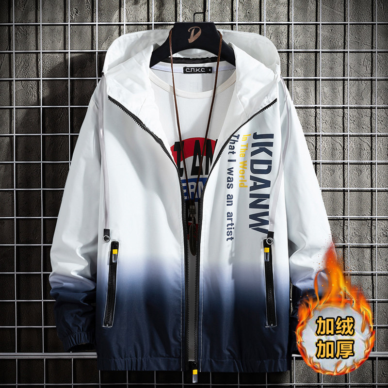 Spring Autumn Season Jacket Man 2021 New Ins Korean version Trend signs Clothes Winter Men's Clothing Plus Fleece Tooling Jacket