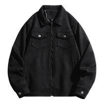 Outlet NASA Mens Jacket Autumn and Winter New Trend Versatile Suede Lapel Jacket Casual Top