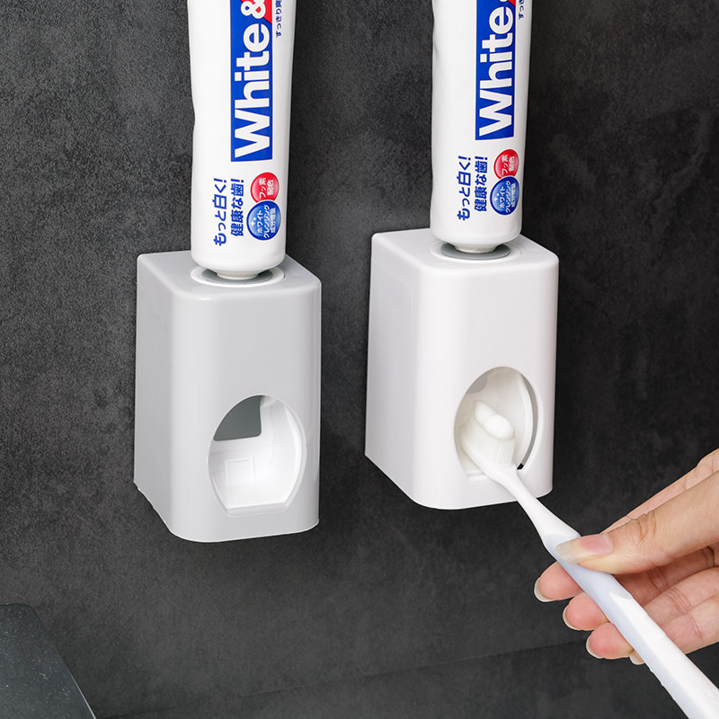 Paste type automatic toothpaste extruder set wall toothpaste rack toothbrush rack wall toothpaste extruder