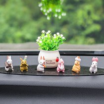 On-board Pendulum Cartoon Bunny Rabbit Car Cute Ins Wind Ensemble Net Red Creative Car Interior Accessories Big