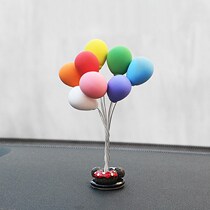 Car Pendulum On-board Sue White Balloon Nets Red Cute Creative Balloon Pendulum in the car Decorative Items Beautiful men and women