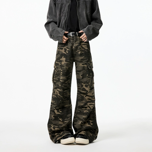 Камуфляжные летние штаны для отдыха, в американском стиле, свободный крой