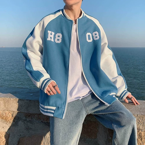 Tide, бейсбольная форма, демисезонная брендовая утепленная куртка, с вышивкой