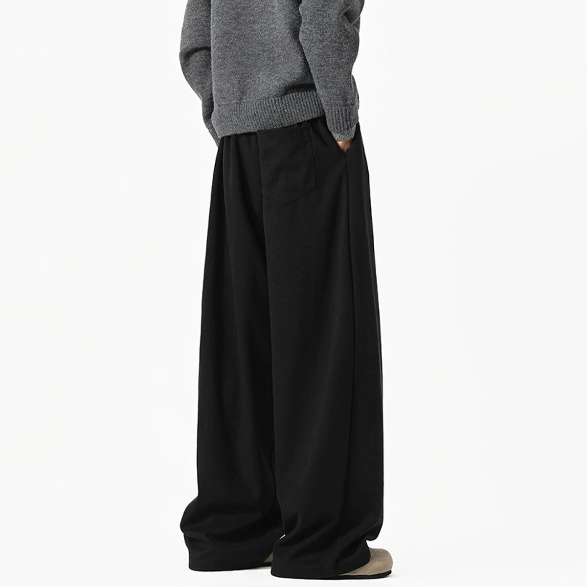 Стритные брюки для спорта унисекс черные спортивные штаны, oversize, свободный крой