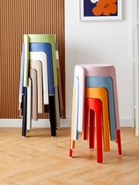 Plastic stools Home Stackable Thickened Round Windmill Benches Brief Modern Table Dining Chairs Simple Economic Models