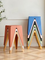 Plastic stools thickened Home Stackable dining stool for people High bench Sturdy Stool Sturdy Stool Living-room Small Family Chair