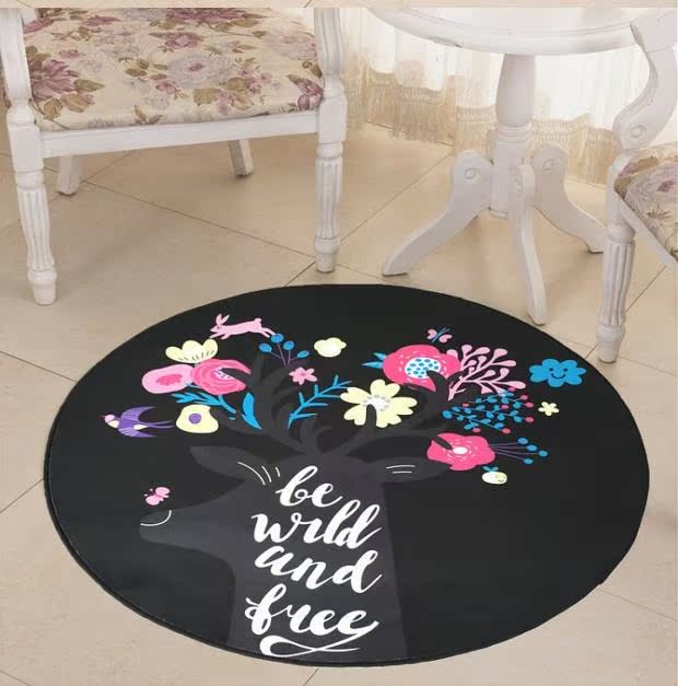 Magic mảng tròn Treo giỏ máy tính ghế cô gái dễ thương thảm sàn màu đỏ phòng ngủ phù hợp gương trước đệm thảm simili