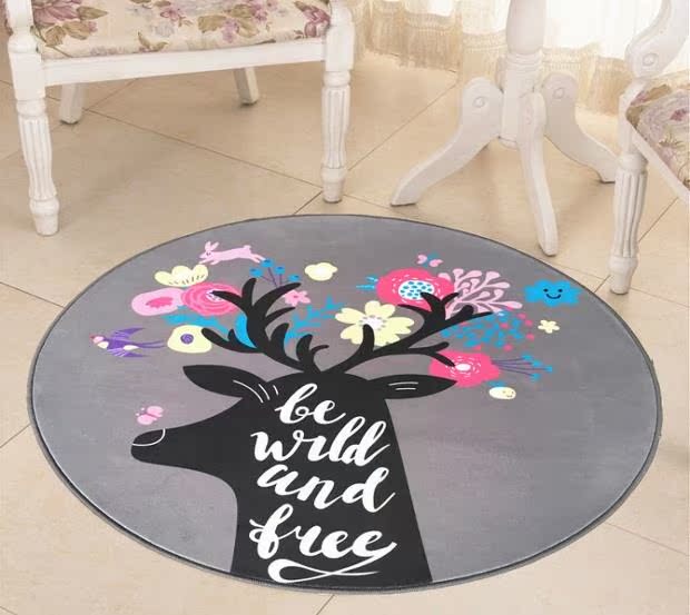 Magic mảng tròn Treo giỏ máy tính ghế cô gái dễ thương thảm sàn màu đỏ phòng ngủ phù hợp gương trước đệm thảm simili