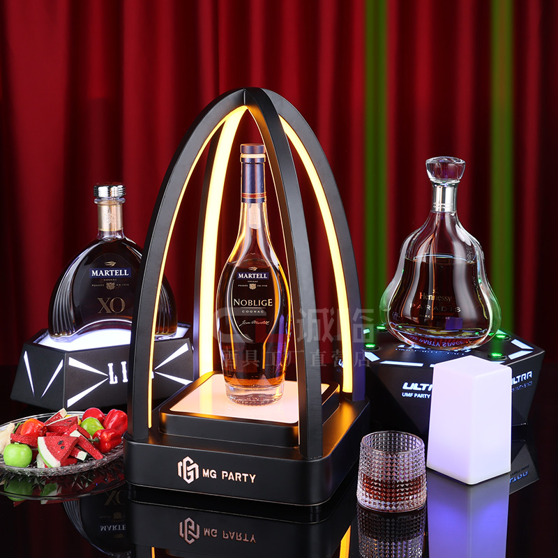 Bar luminous wine seat KTV champagne wine display stand creative colorful laser spades A new diamond wine holder