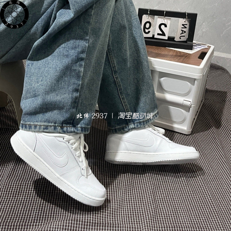 Nike/Nike Ebernon Low Women's Low-Top Casual Air Force White Sneakers Aq1779-100