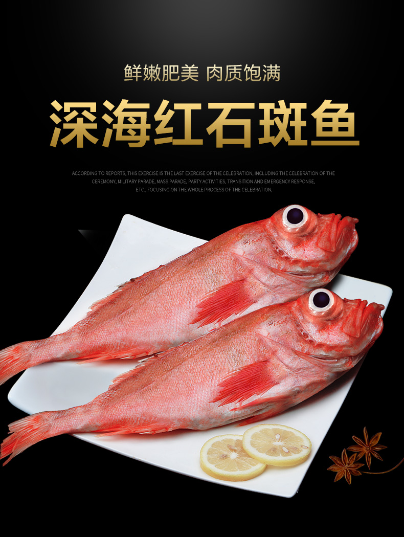 鲜驰 深海红石斑鱼 3条约3斤 天猫优惠券折后￥49包邮（￥59-10）