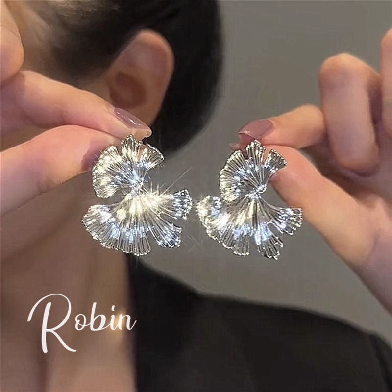 French “Designer」 Robin! Exaggerated Design, Ginkgo Leaf High-End Personalized Earrings, Elegant Earrings French “Designer」 Robin! Exaggerated Design, Ginkgo Leaf High-End Personalized Earrings, Elegant Earrings
