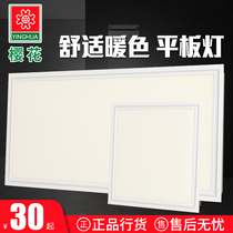 Sakura integrated ceiling led light warm white light kitchen bathroom light Aluminum gusset embedded neutral light flat panel light