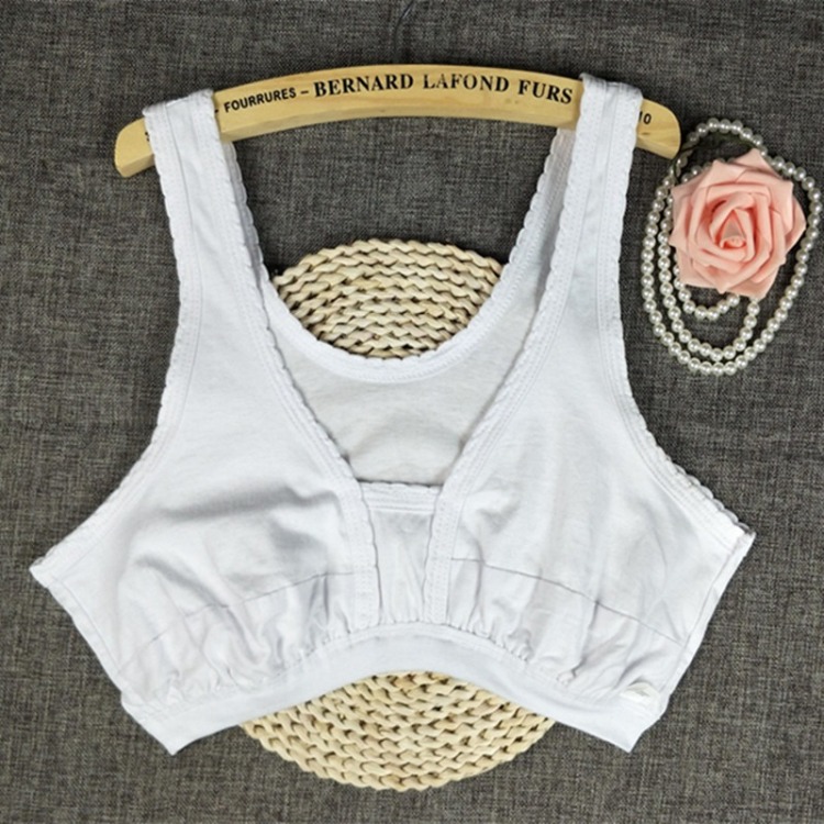 Áo len cotton mùa hè cho mẹ cỡ lớn áo ngực nữ trung niên cotton không có vành áo lót đồ lót cho người già thoải mái - Áo vest áo lót cho con bú