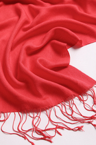 APC selection early spring thin European niche solid color twill tassel extended silk white mountain cashmere worsted shawl