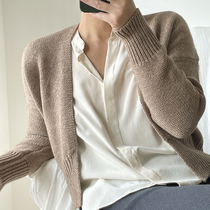 APC Spring New Recommendation 2021 Brief Approx 100 Hitch Lady Long Sleeve Short Opening Cardiovert Knitwear Knitted Sashimi Jacket