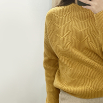 APC Design Recommended Spring Dress 2021 New Lady Suede Tip Round Collar Knit Drop Shoulder Thickened Long Sleeve Cashmere Cardiff