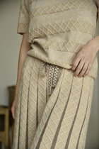APC Autumn opening Division Mie sharing Law Designer New suede short sleeves High waist half body Long umbrella skirt pure cashmere suit