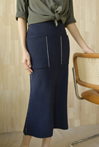 APC Kaiji Mie share 2021 Serie A small crowd for mountain cashmere minimalist pure color bag Hip Half Body Lady Cashmere Dress