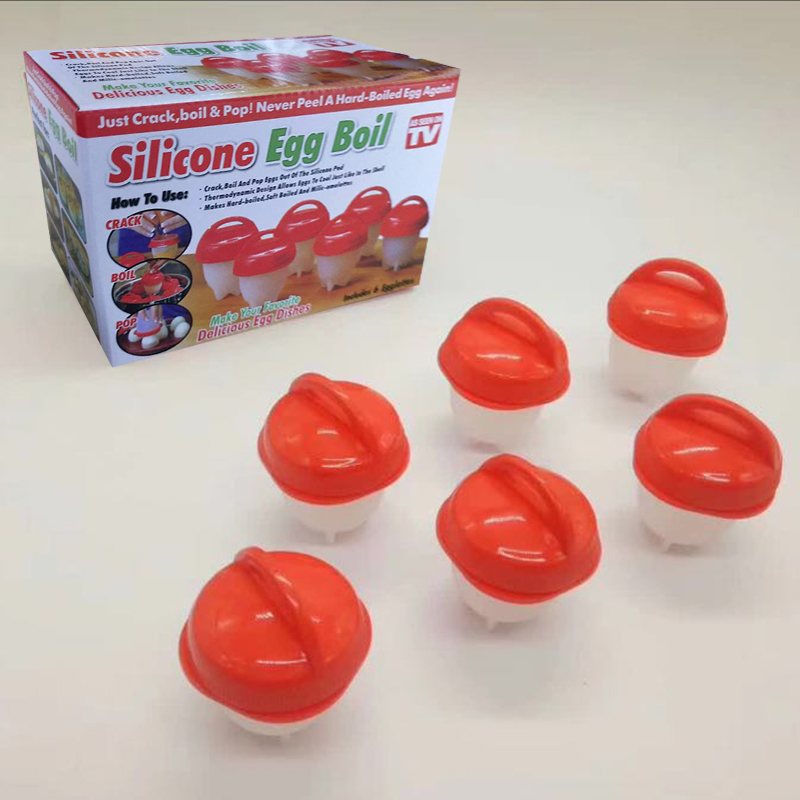 Trứng ốp la mới ăn sáng nhà bếp không dính silicone dễ dàng mini nhỏ hấp trứng sáu gói - Nồi trứng ca nấu mì đa năng