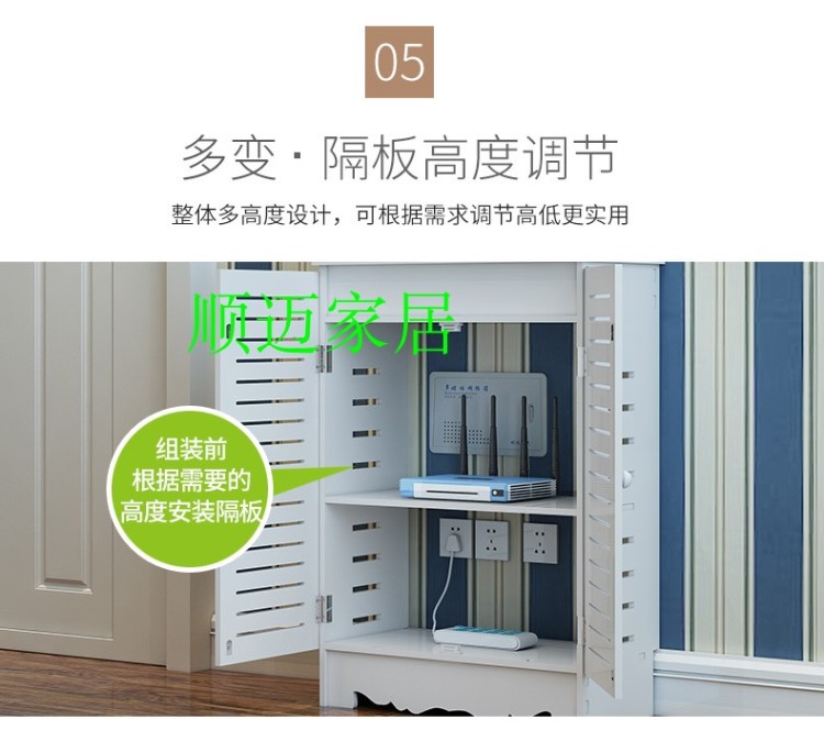 Yếu sàn điện sưởi ấm trang trí hộp lưu trữ tủ ngã ba hộp lưu trữ hộp đa phương tiện che chắn tủ đứng cản trở tủ - Cái hộp hộp gỗ