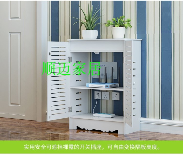 Yếu sàn điện sưởi ấm trang trí hộp lưu trữ tủ ngã ba hộp lưu trữ hộp đa phương tiện che chắn tủ đứng cản trở tủ - Cái hộp hộp gỗ