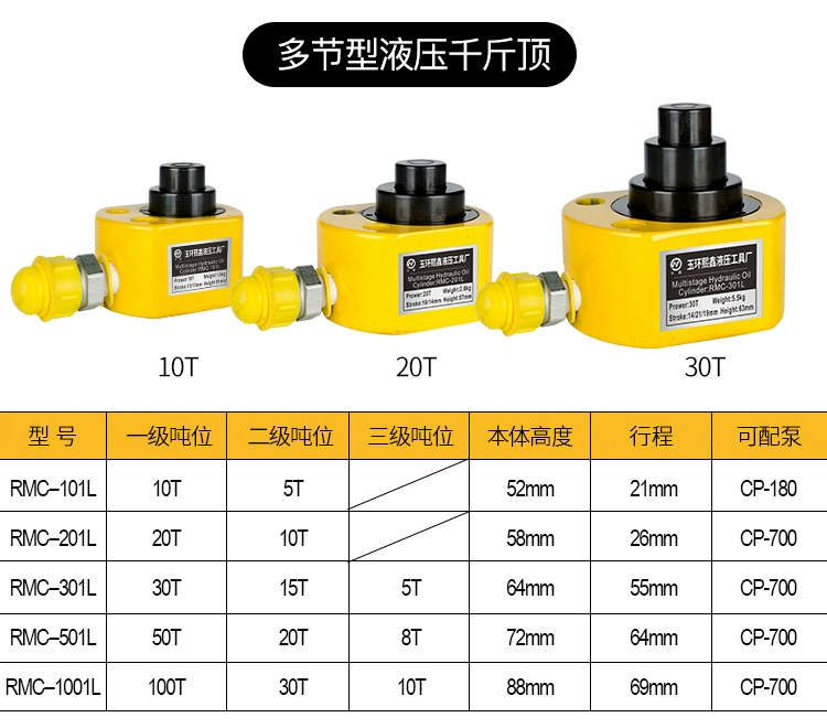 Kích thủy lực rời 10T20T30T50T100T200T kích chia tấn xi lanh thủy lực siêu mỏng kích thủy lực lùn bán kích thủy lực cũ