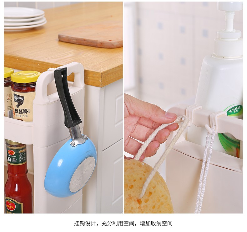 móc inox treo tường Mặt bàn kệ ba tầng kệ tầng ngăn kéo hình chữ nhật ngăn nhỏ cửa hàng bách hóa đồ dùng nhà bếp góc - Trang chủ kệ đựng gia vị có nắp đậy