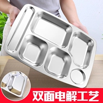 Childrens out-of-school plate Girls canteen eating Baby food grade girls student grid plate for children to eat