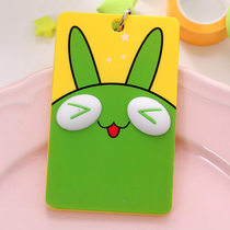 Subway bus cutting card bank card bank card cover Japan-ROK cutting sleeve cute and cute rabbit acrylic key buckle cutting sleeve