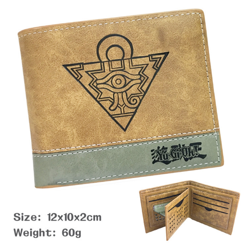 Yu-Gi-Oh! Embossed Wallet, Anime Bi-Fold Wallet, Student Short Wallet, Men's Premium Leather Wallet Yu-Gi-Oh! Embossed Wallet, Anime Bi-Fold Wallet, Student Short Wallet, Men's Premium Leather Wallet
