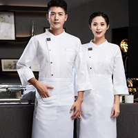 Белый лонгслив, фартук, увеличенная толщина