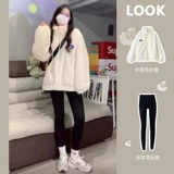 Демисезонная бархатная куртка, комплект, оверсайз, подходит для подростков