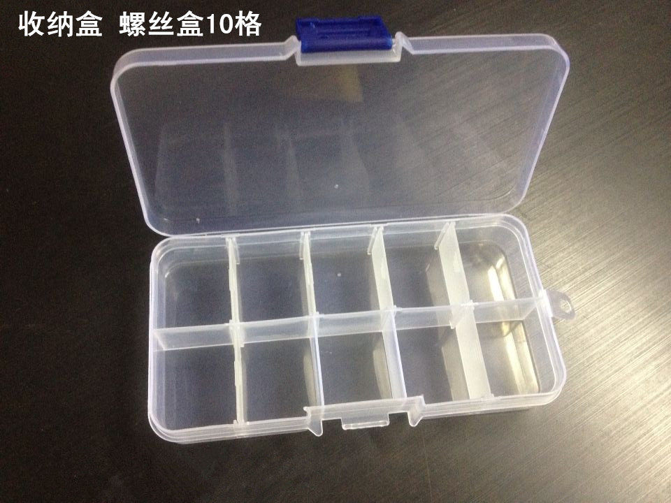 Stunning DIY finishing box accessories 10 lattice boxes small screw plastic Small piece box transparent medicine box containing