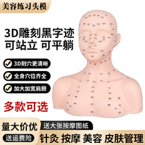 Beauty salon skin management model head mold with shoulder dummy head half body mold massage washface model face