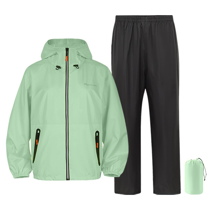 Golf Lightweight Raincoat Set Summer Men's and Women's Separate Rainproof Rainwear Golf Windproof Waterproof Raincoat and Rain Pants