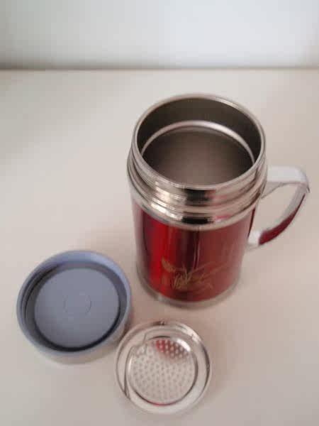 紳士杯 不銹鋼保溫杯 不銹茶杯 帶茶隔 帶把辦公杯 禮品 北京AAA 協貿國際日用品生活館