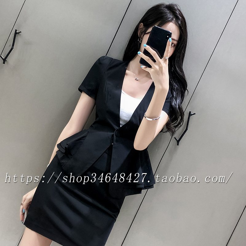 High-End Professional Suit Skirt Workwear for Women, Slim Fit, Small Suit Uniform Set, Elegant Goddess Style for Spring and Autumn